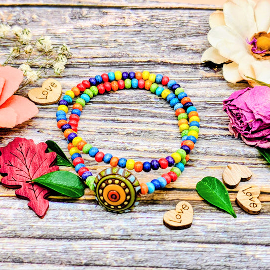 Boho Sun Rainbow Bracelets  || Set of Two Bracelets